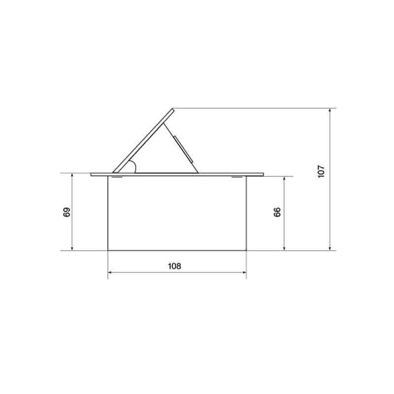 SETE Блок встраиваемый настольный (горизонтальный) 2 гнезда, 1*USB, 1 type C, серый с кабелем