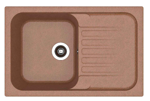 Мойка Dr. Gans Адель 780 прямоугольная с крылом терракота (заказ)
