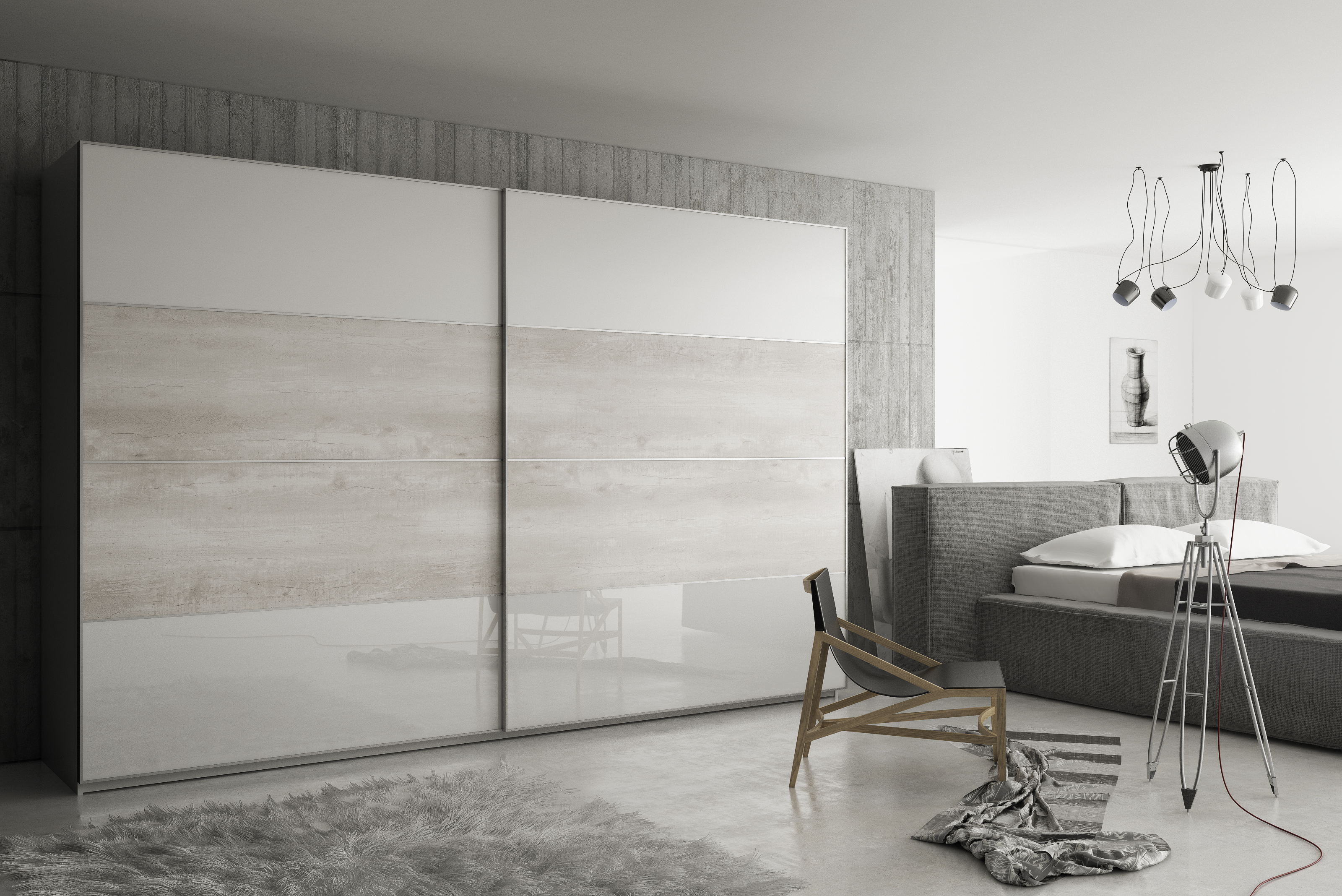 16мм ЛДСП 2750*1830 УД 2 группа - Бетон Пайн светлый PR(поры дерева)