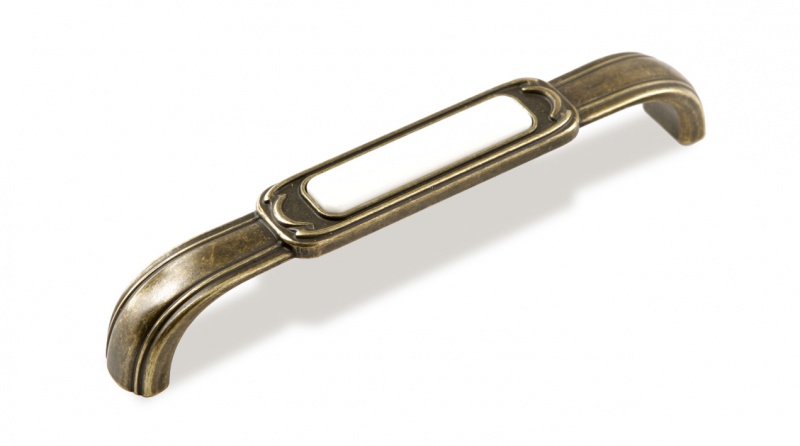 ВЛ FS-139  ручка скоба 128 мм старое олово/белый SALE