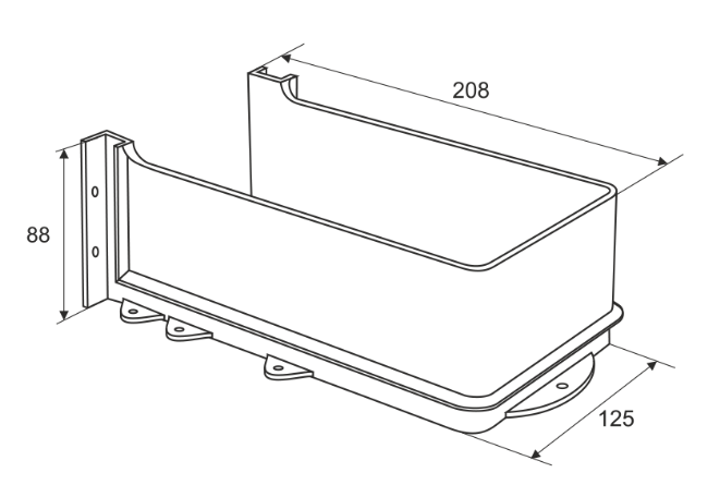 BRD SBH28/GRPH держатель под мойку для СТАРТ графит