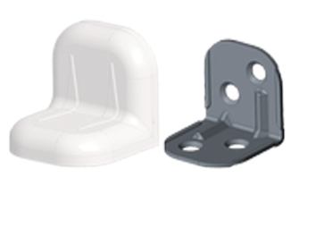 Уголок крепежный + пластиковая крышка  белый 25*25 №1