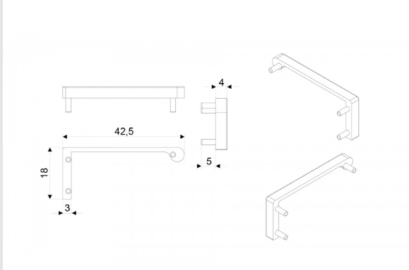 BRD Компл. загл. для профиля G-LINE RP101BL, цвет черный (2 лев+2 прав) (заказ)