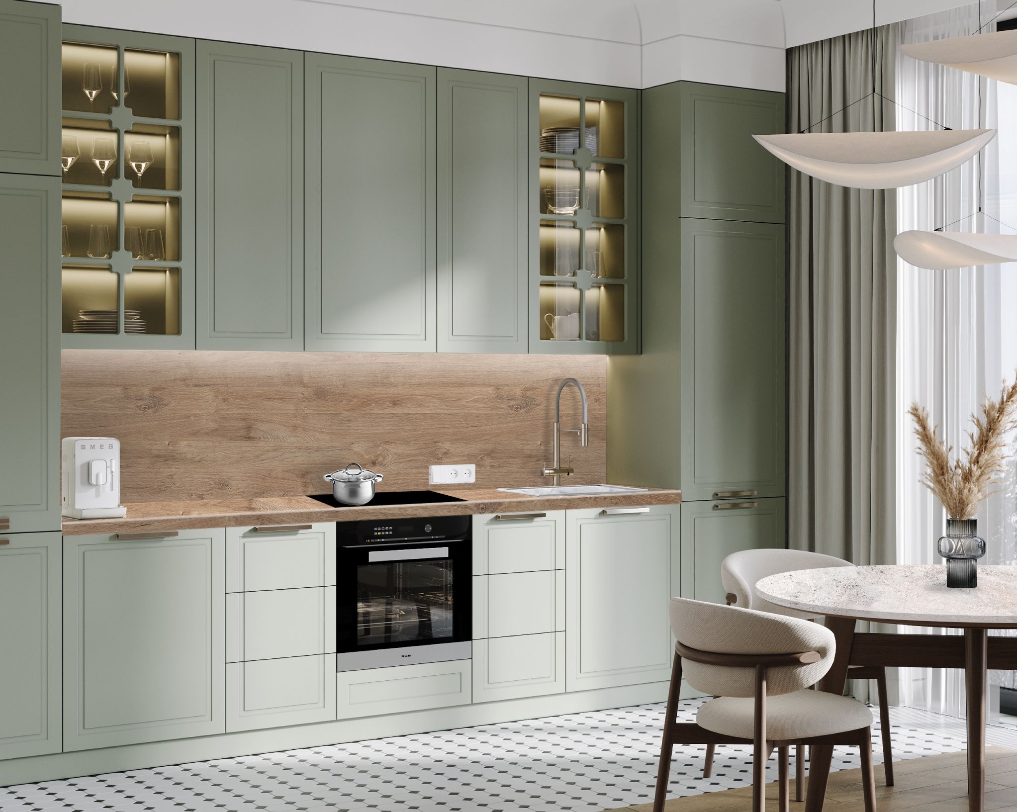 Столешница КЕДР МК 3000*600*38мм 1 группа - Дуб Харбор золотой1361/S (заказ)