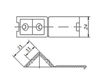 Уголок пластиковый  черный №2 Sale