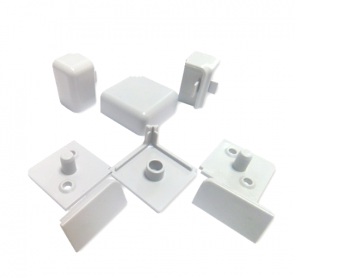 заглушки для алюм. плинтуса (КВАДРО) белый (заказ)