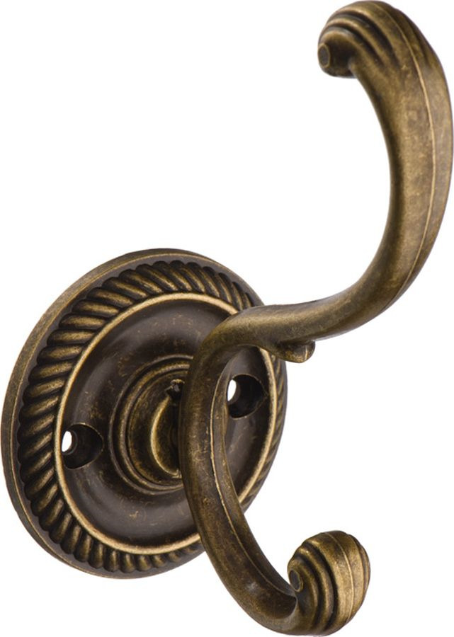 KR 0280 OAB Крючок 2-х рожковый оксидированная бронза SALE