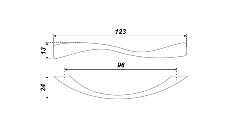 BRD RS032CP.3 ручка-скоба 96 мм хром полированный (заказ)