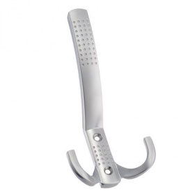 KR 0071 SC Крючок 3-х рожковый с перфорацией матовый хром