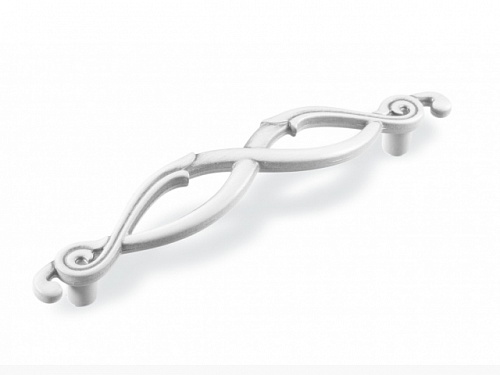 ВЛ FS-188 ручка-скоба 96 мм серебро прованс/9003 белый матовый (TS) SALE