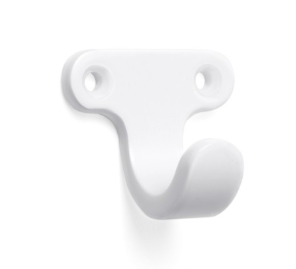 BRD K120W.2 Крючок TWIN однорожковый Белый (заказ)