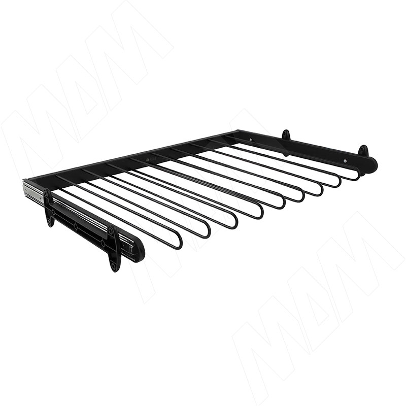 BELLE Вешало для брюк, 900 мм, черный, полн. выдв. (заказ)