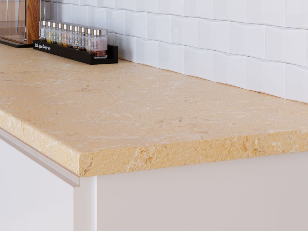 Столешница КЕДР МК 3000*600*25мм 1 группа - Оникс бежевый классич 2231/S (Оникс желтый) (снят)