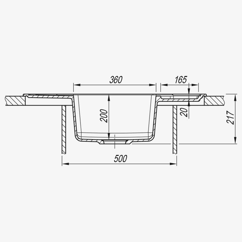 Мойка Dr. Gans Рио 800 трапеция серый SALE