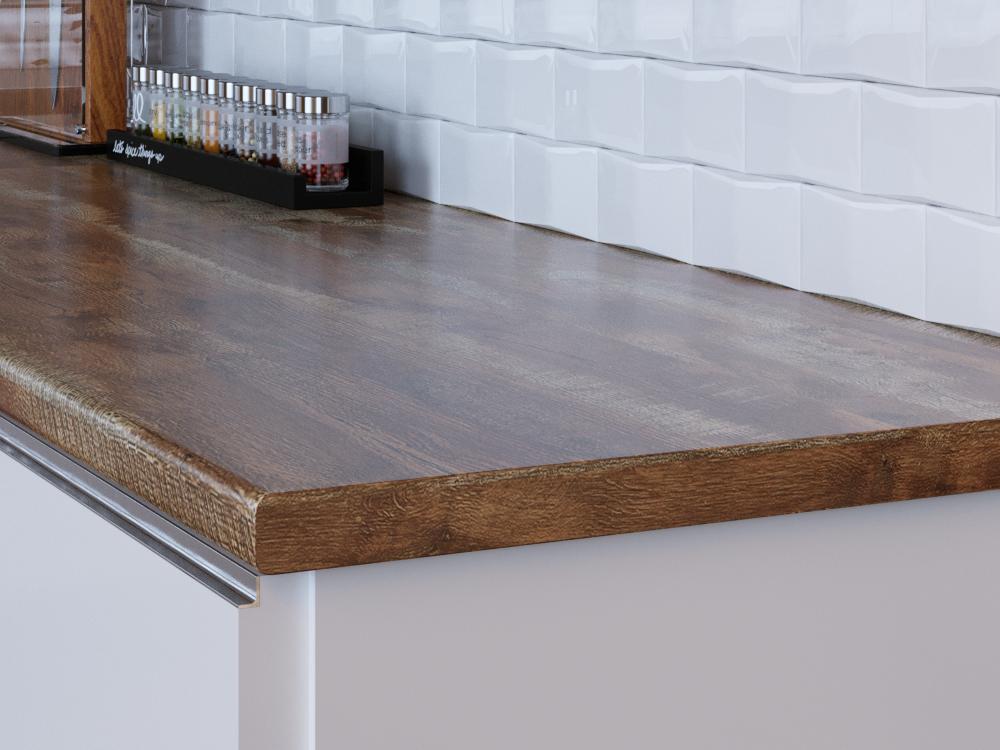 Столешница КЕДР МК 3000*600*25мм 2 группа - Дуб каштан 2074/S (заказ)