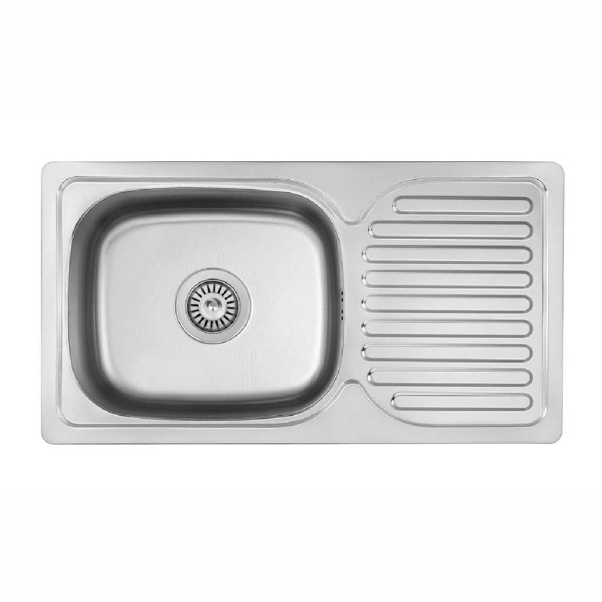 Мойка 420х760 мм/0,8мм декор /левая/180мм Potato