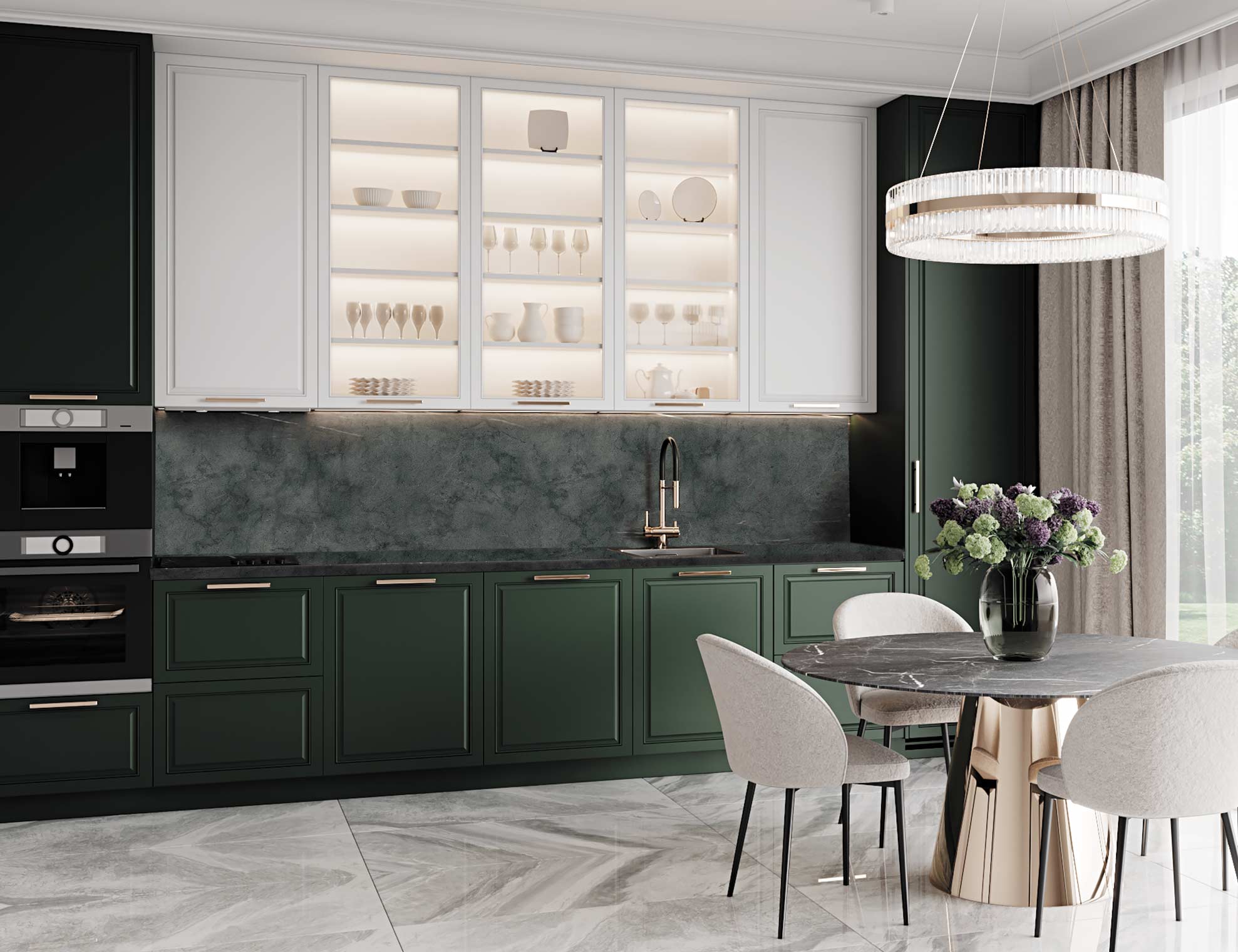 Столешница R3 КЕДР МК 3000*600*38мм 1 группа - Ароза темно-серая 1539/S (заказ)