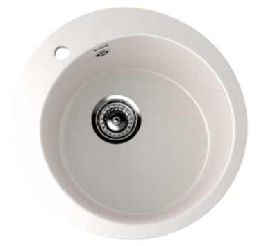 Мойка ULGRAN U-405-331 круглая  белый