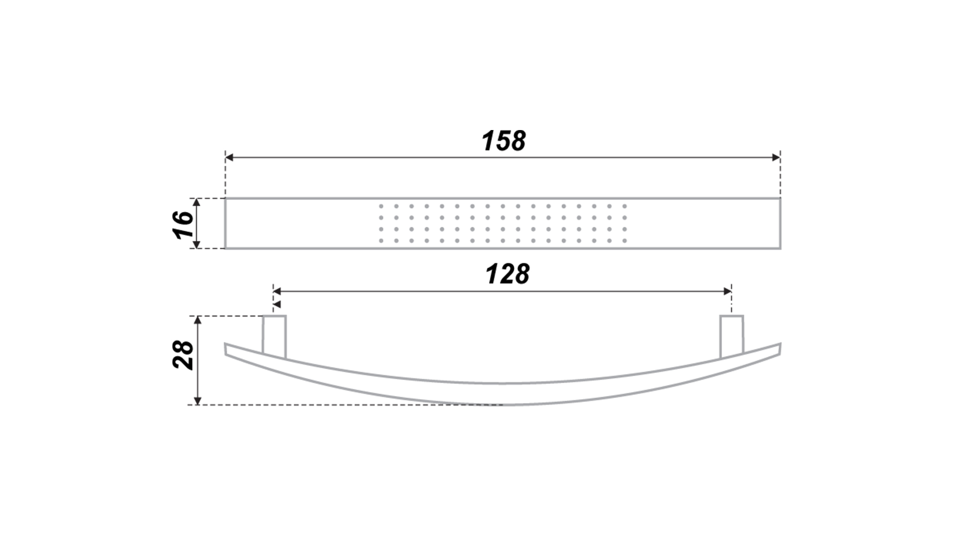BRD RS002CP.4 ручка-скоба 128 мм хром полированный (8979) (заказ)