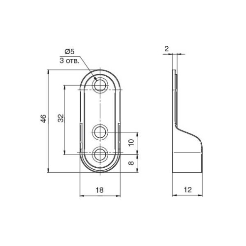 Держатель для штанги 15х30, отделка арабика (заказ)