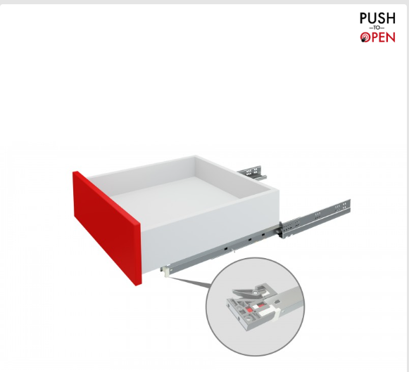 BRD DB8885Zn/ Направляющие cкрытого монтажа B-slide PUSH 350, полн. выдв. (надвижной) (снято)