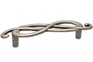 Ручка-скоба 128мм, отделка бронза античная "Флоренция"/керамика (заказ)