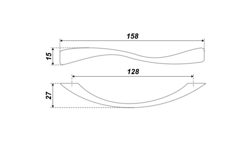 BRD RS032SC.3 ручка-скоба 128мм матовый хром SALE
