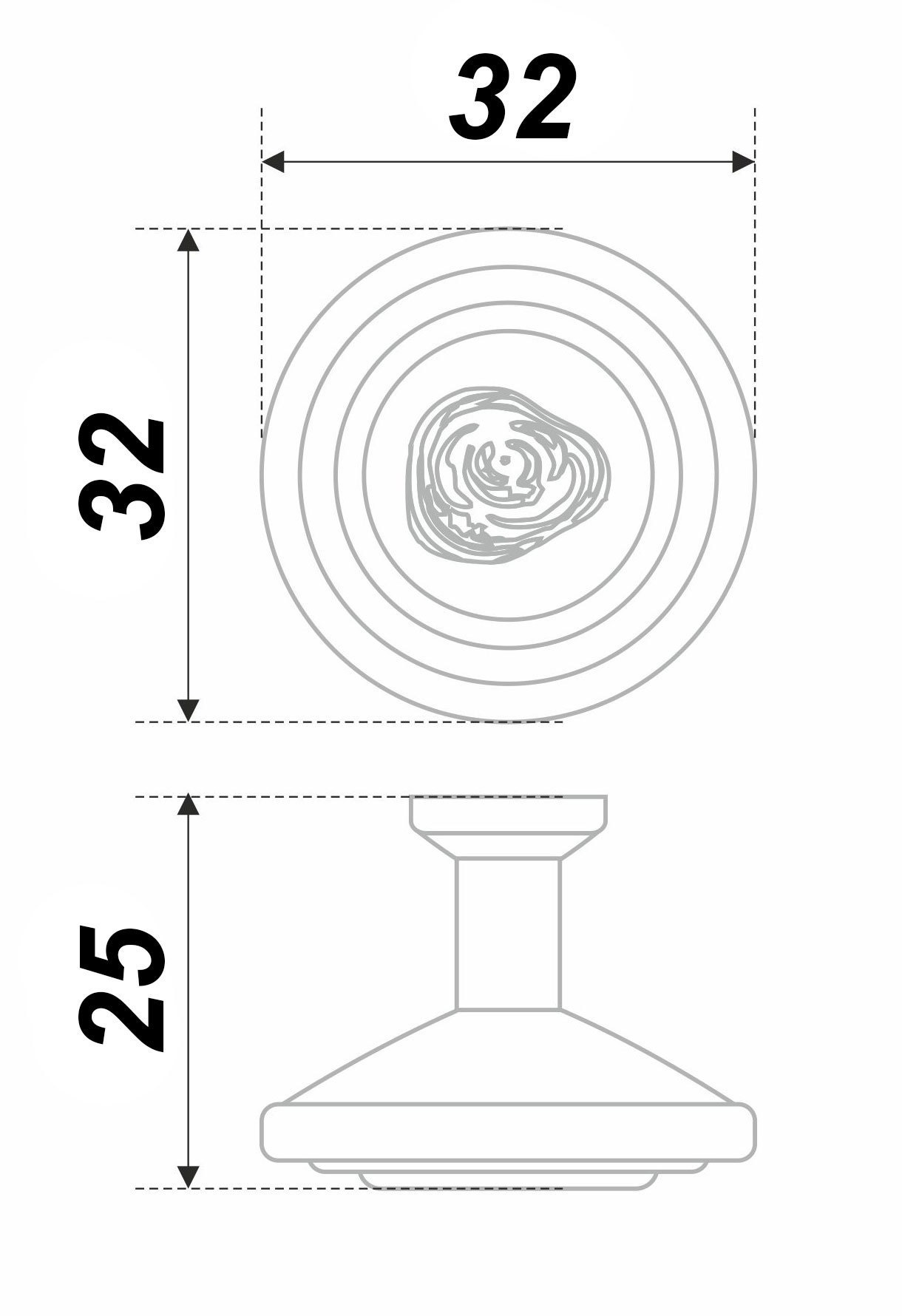 BRD RC108BAB.4 ручка кнопка MARTA брашированная старинная бронза/кремовый (снято)