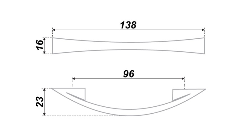 BRD RS005SC.4 ручка-скоба 96 мм матовый хром (1052) (заказ)