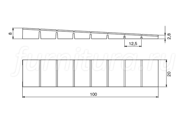 Клин для выравнивания, темно-коричневый