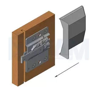 807 Заглушка для мебельного навеса, пластик, белая, левая