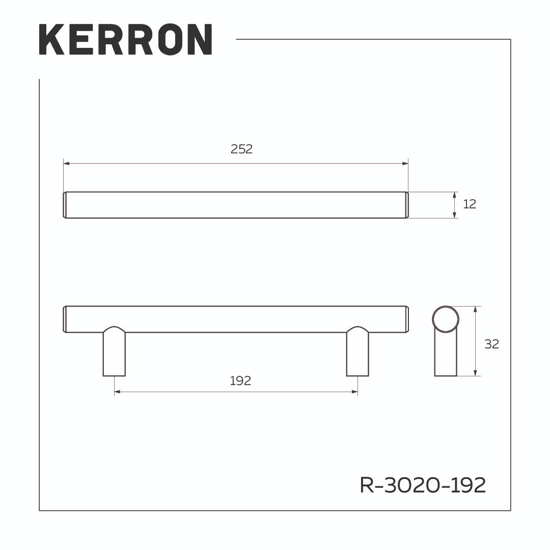 KR R-3020-192 AB ручка-рейлинг 192 мм  бронза (заказ)