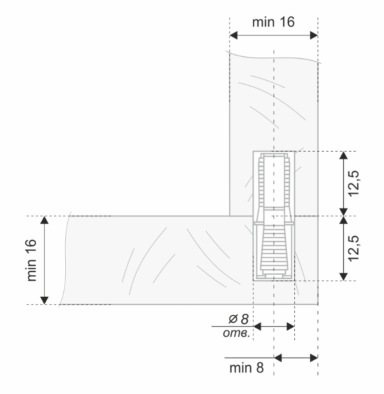 BRD Стяжка ST09/03/2/RdGr/01, d8 мм быстрого монтажа (заказ)