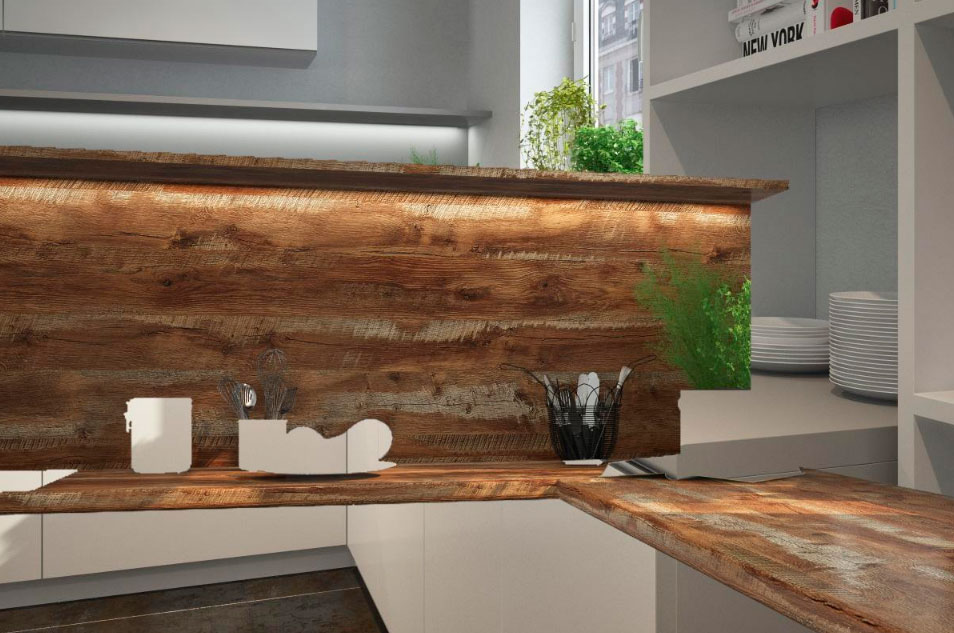 Стеновая панель КЕДР МК 3000*600*4мм 2 группа - Дуб каштан 2074/FL SALE