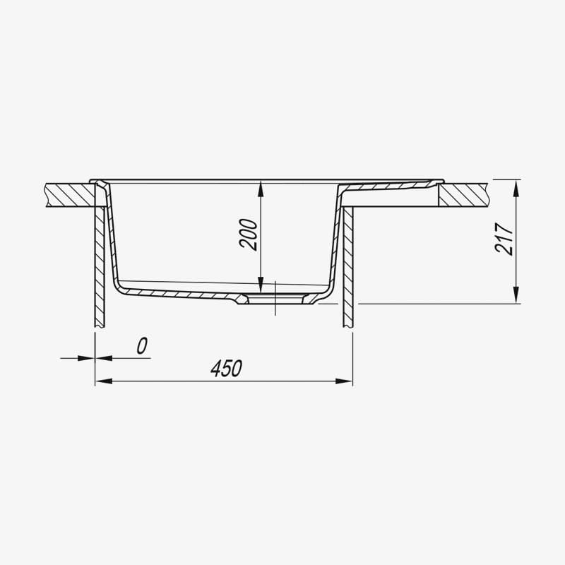 Мойка Dr. Gans Берта 620 овал базальт (заказ)