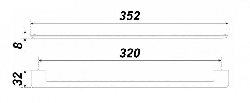 BRD RS321BN.5 ручка-скоба 320мм LINK черный никель (заказ)