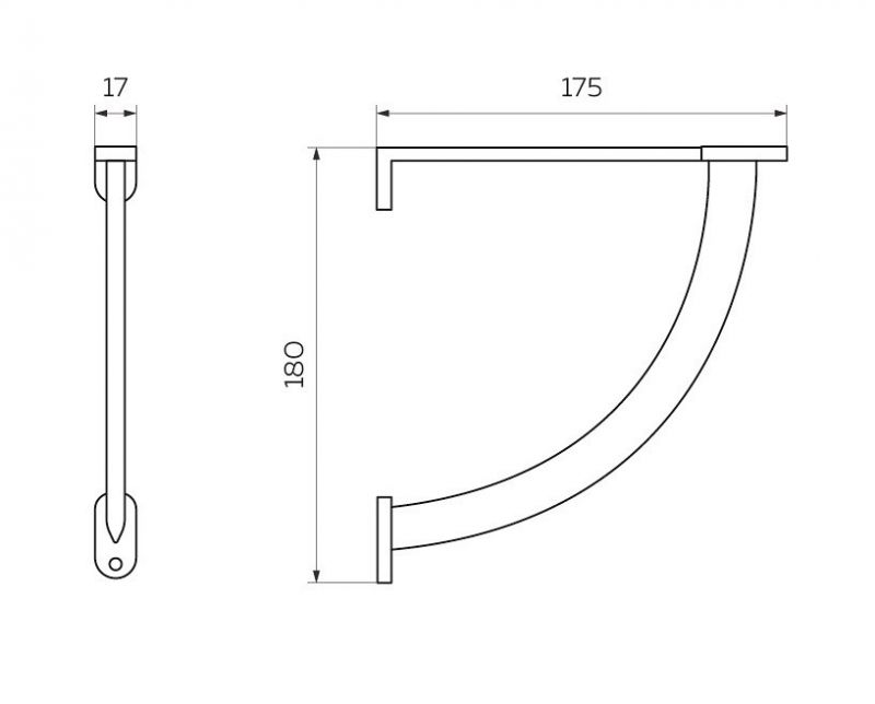 Кронштейн для полок металлич. MF-110 NM , никель SALE