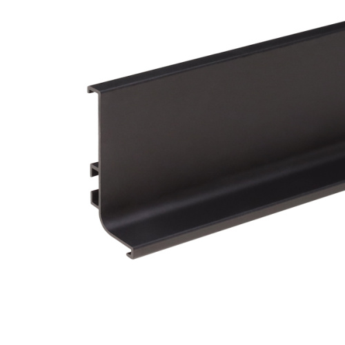 Gola Trend Профиль горизонтальный с одним закруглением L=4200мм, отделка черная (анодировка) (заказ)