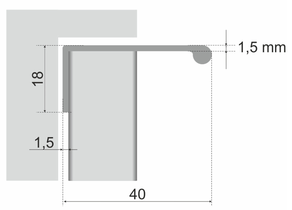 BRD RP001SC.1/000/3000 ручка-профиль 3м матовый хром SALE