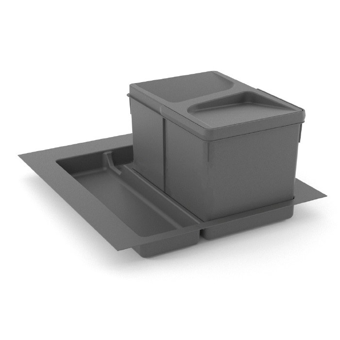 Контейнер для мусора одинарный 15 л 217x312x266 1 шт, антрацит + Лоток M450 SALE