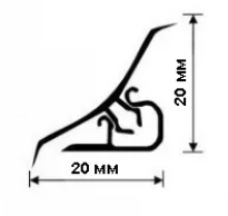 плинтус для столешниц 20*20*3,0 м Дуб флагстаф светлый MRK 120-1131 (заказ)