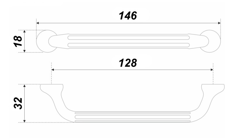 BRD RS309BAF.4/128 ручка-скоба STARK черненое античное железо SALE