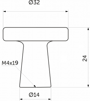 18792 Гратис ручка кнопка Riccardo черный