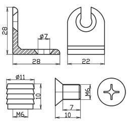 Стяжка угловая алюм. (с футоркой) SALE