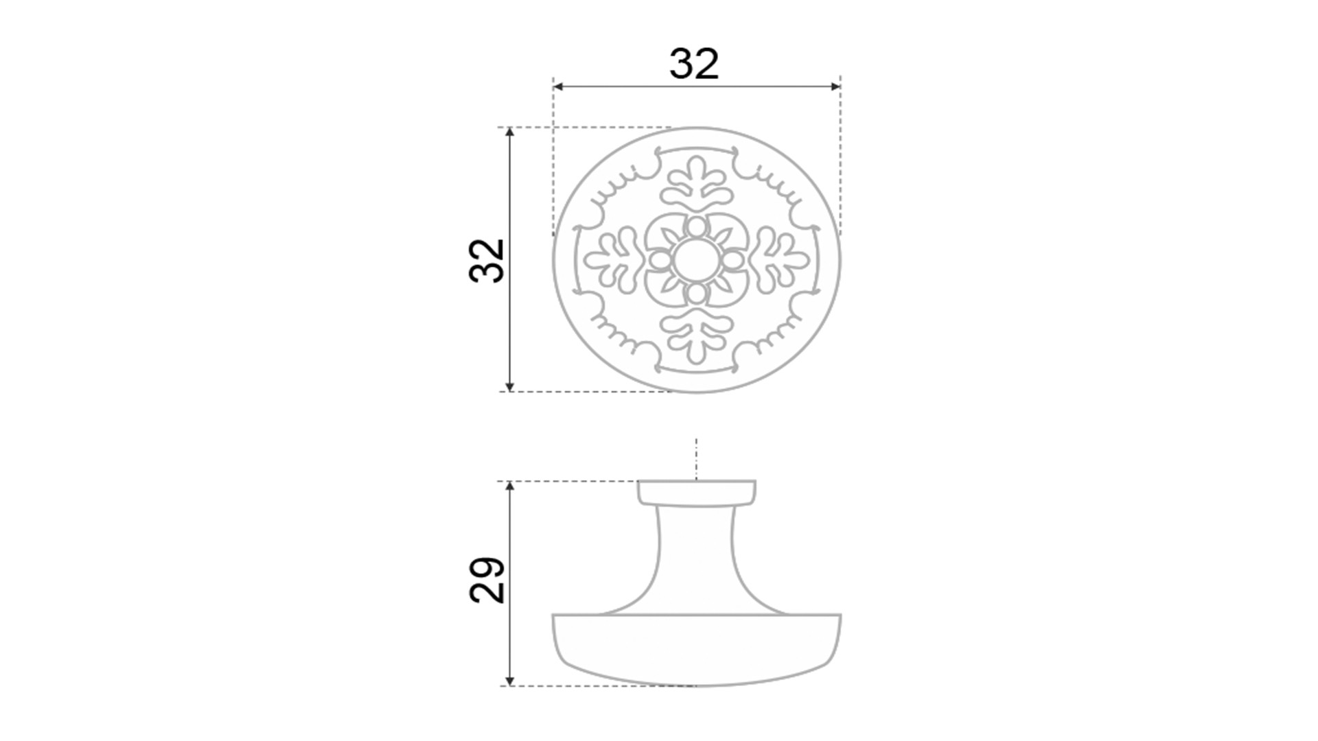 BRD RC111AB.5 ручка кнопка старинная латунь (заказ)