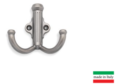 BRD K251AP.6 Крючок RIGATA LF 2-х рожковый старинное олово (заказ)