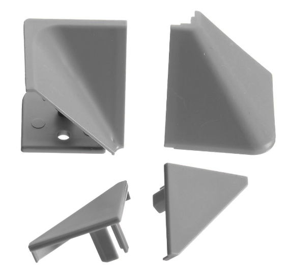 заглушки+ углы Скиф пластик серый (вставка)