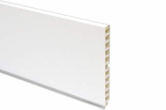 24 Цоколь ПВХ H.150, L=4000, белый (под покраску) (заказ)