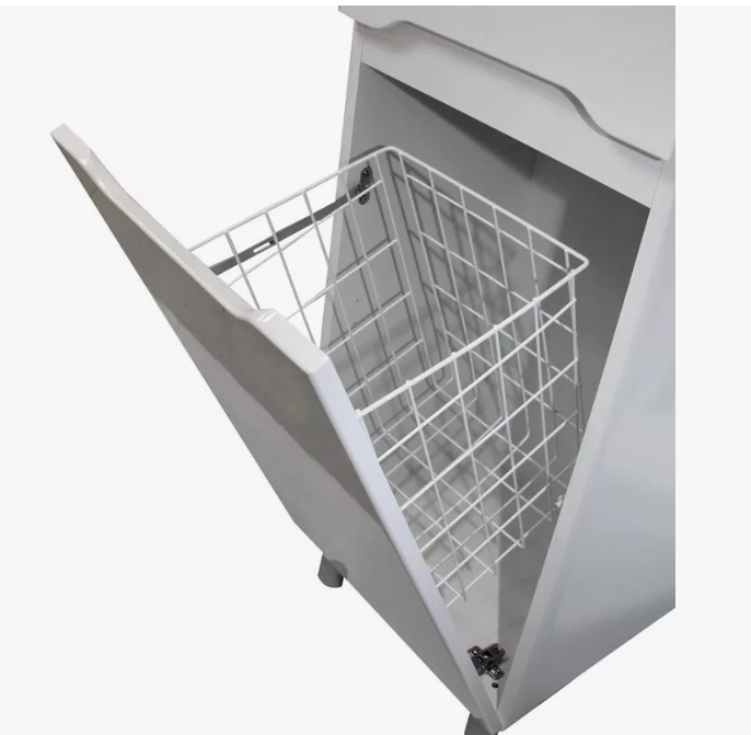 Корзина для белья откидная 340*525*230 белая