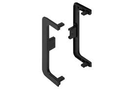 Комплект открытых заглушек для профиля "С" 8007, черный TG.CSP0160-06 SALE (стоп-лист)